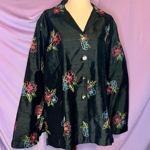 Vintage Silk Embroidered Jacket